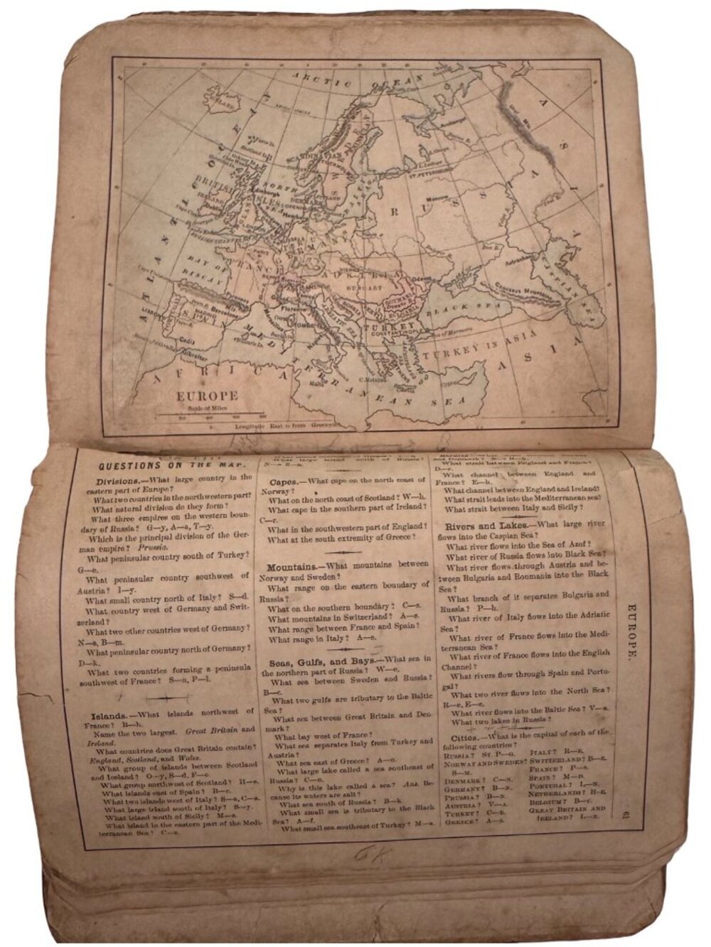 Colton's New Introductory Geography 1875 Hardback Book Read D. D. Merrill Damage - Picture 7 of 16